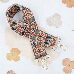 Boho Chic Embroidered‎ Adjustable Strap For Handbag Tote Crossbody Camera Bag
